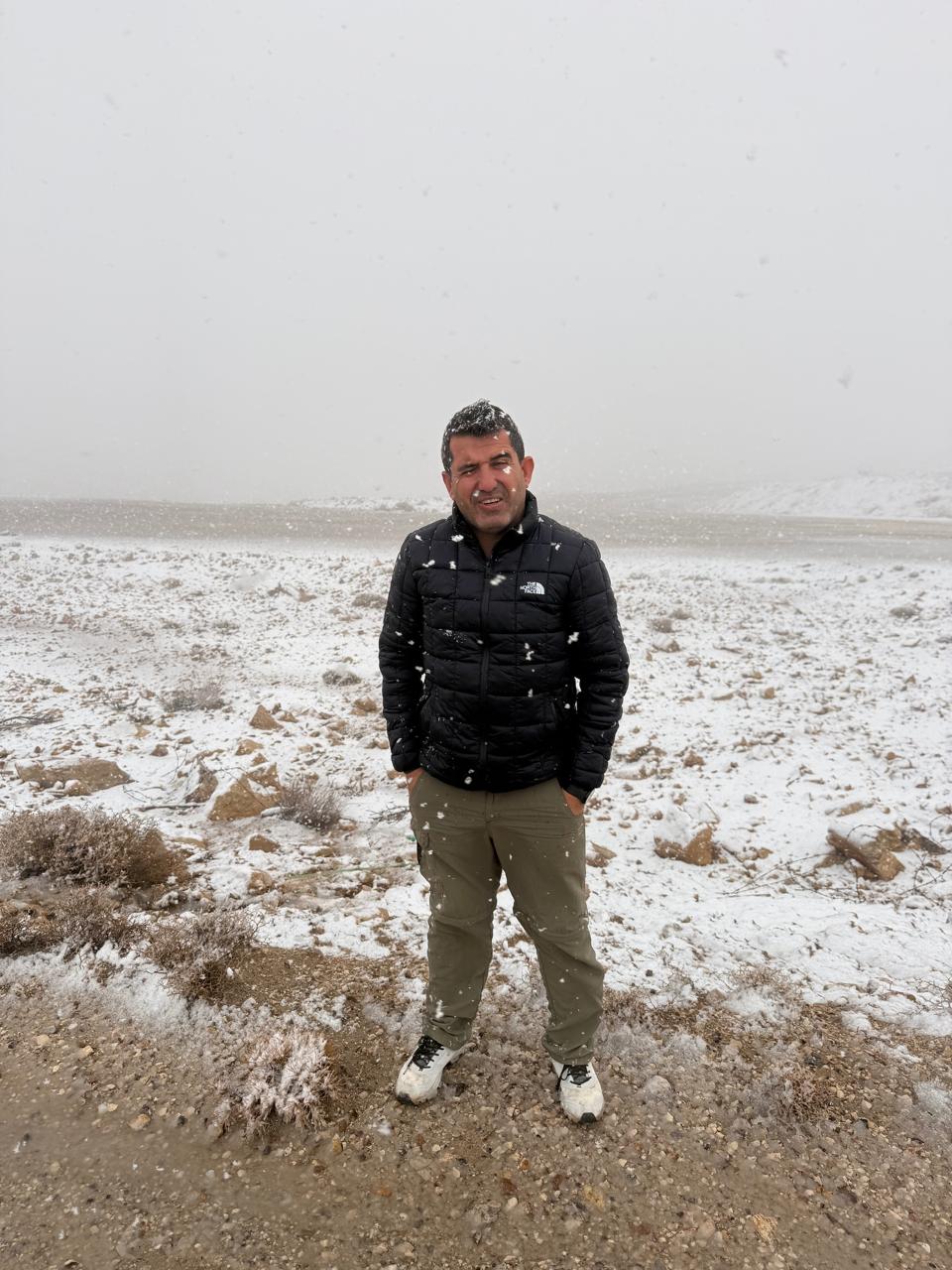 Snow on the highlands of Jordan